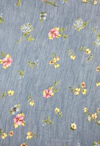 Sarah & Sally Baumwollschal Blumenwiese blau